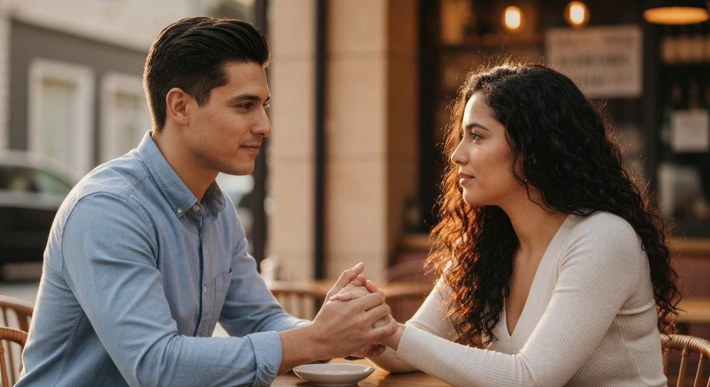 Pareja conversando con vulnerabilidad